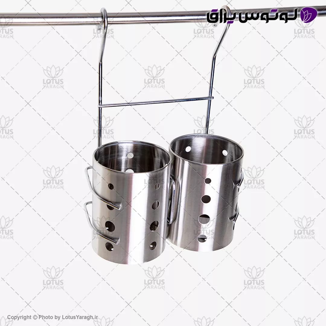 جا قاشقی استیل اصل دو قلو | لوتوس یراق — تصویر ۲