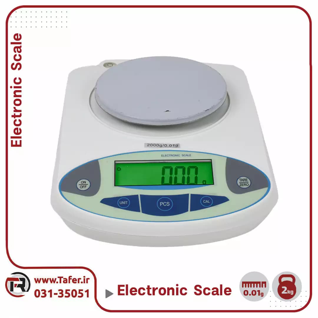 ترازوی حساس آزمایشگاهی 2 کیلوگرم ELECTRONIC SCALE — تصویر ۸