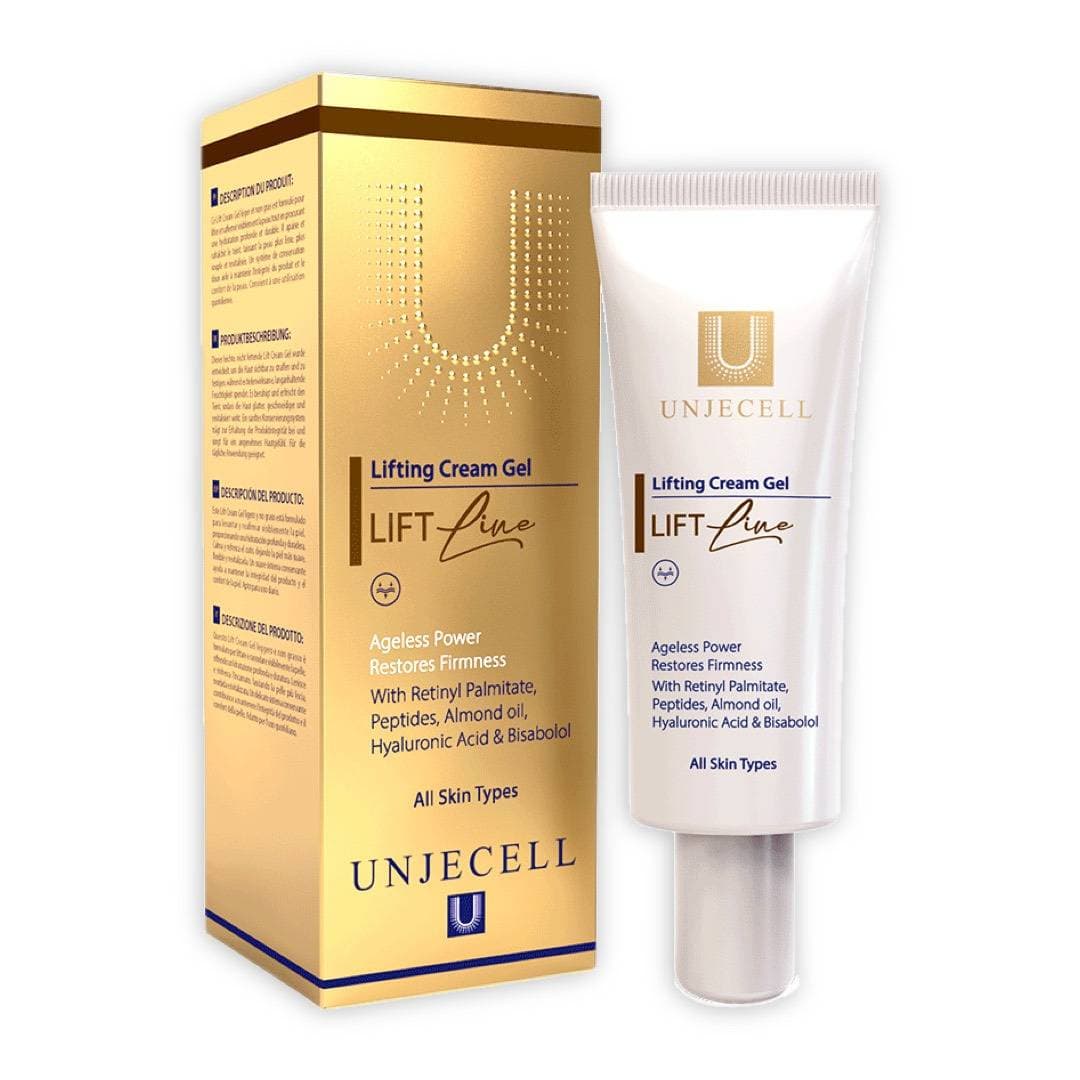کرم ژل سفت کننده پوست صورت آنژسل UNJECELL مناسب انواع پوست مدل Lift Uv Line حجم 40 میل — تصویر ۲