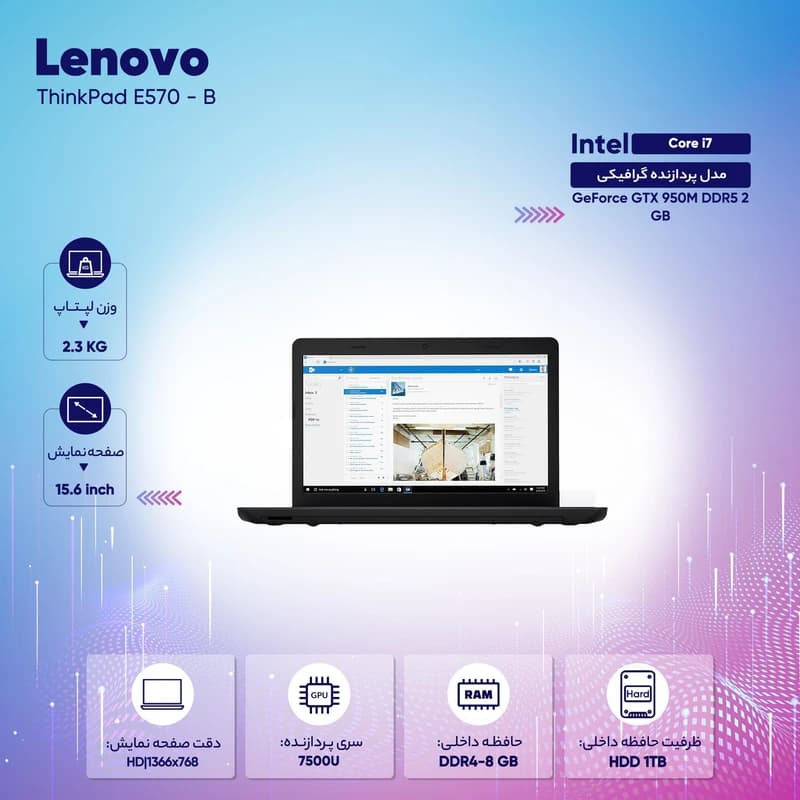 لپ تاپ LenovoThinkPad E570 — تصویر ۴
