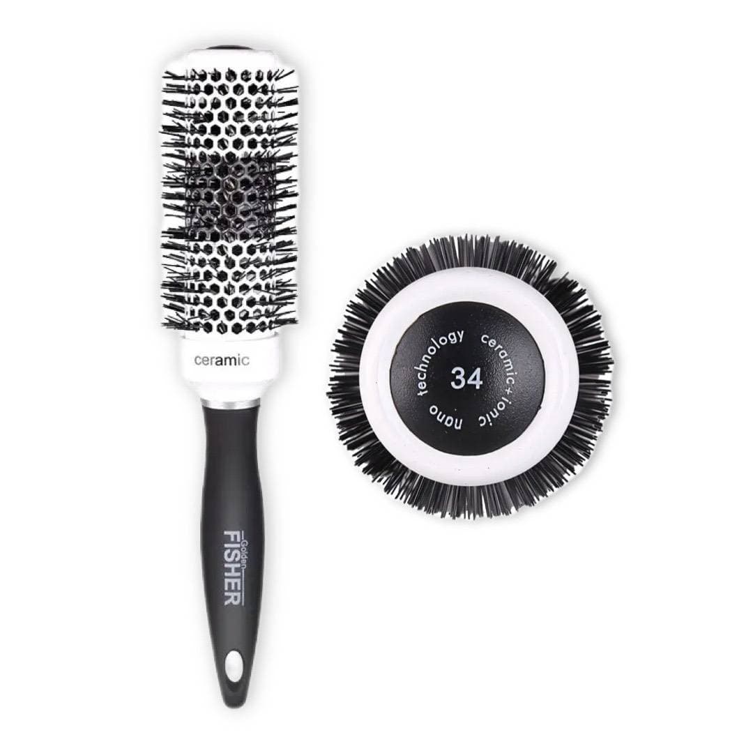 برس پیچ مو گرد سرامیکی گلدن فیشر Golden FISHER سایز 34 مدل G30