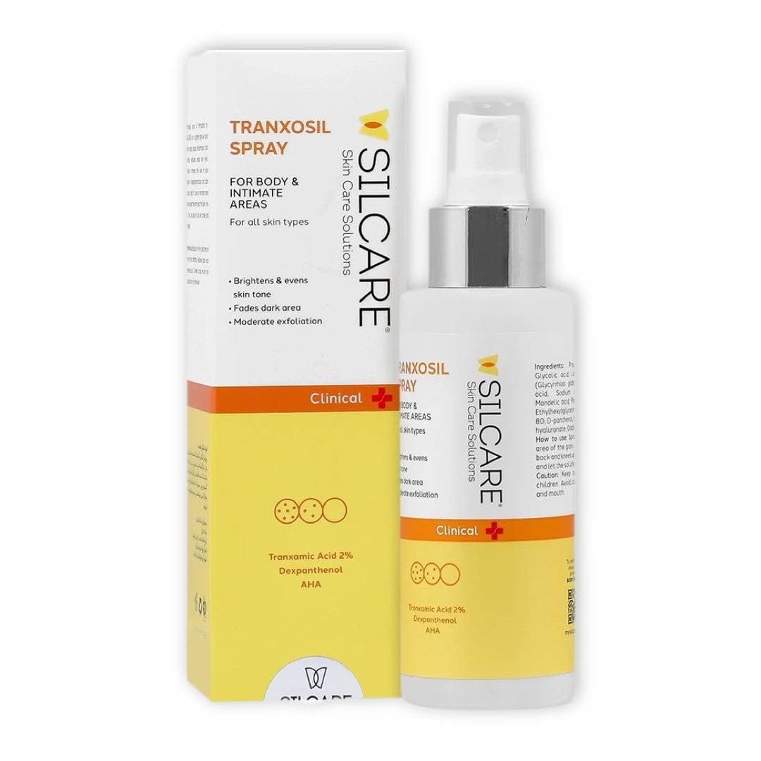 اسپری روشن کننده بدن ترانزوسیل سیلکر SILCARE مناسب انواع پوست مدل Tranxosil Spray حجم 120 میل — تصویر ۲