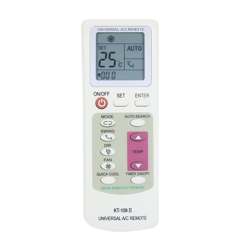 ریموت کنترل یونیورسال مدل KT-109 II مناسب برای کولر گازی — تصویر ۳
