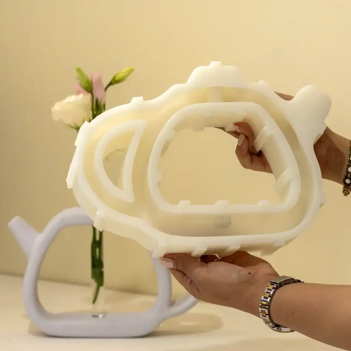 قالب سیلیکونی گلجای مینیمال مدل تیپات (Teapot) | دو سایز — تصویر ۵