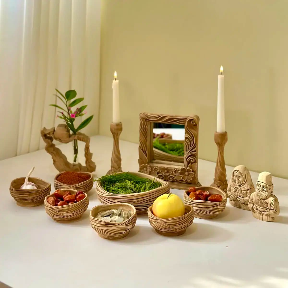 ست کامل هفت‌سین دکوراتیو طرح «چوبینه» (Choobineh) — تصویر ۶