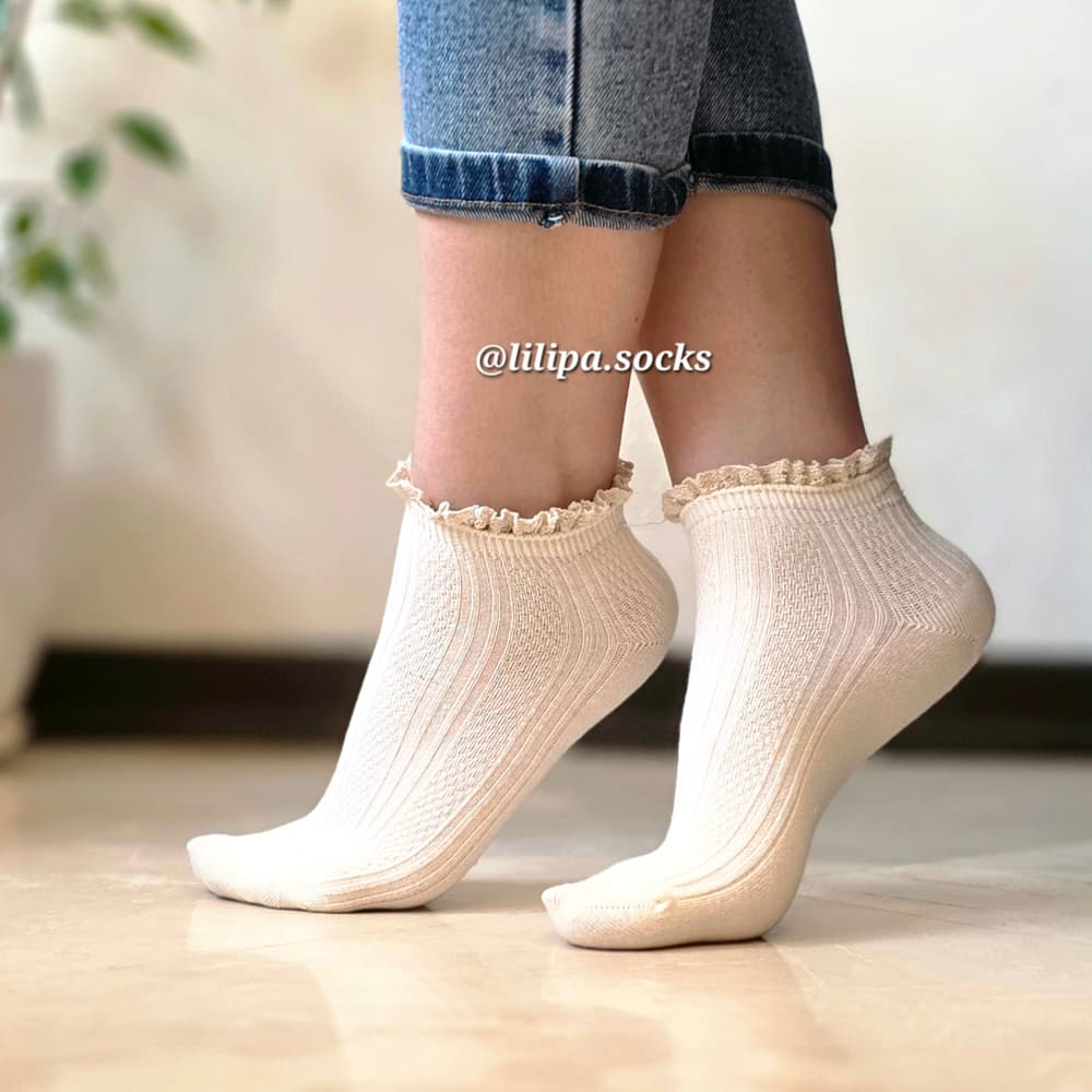 جوراب مچی لب گیپوری پاستیلی زنانه — تصویر ۸