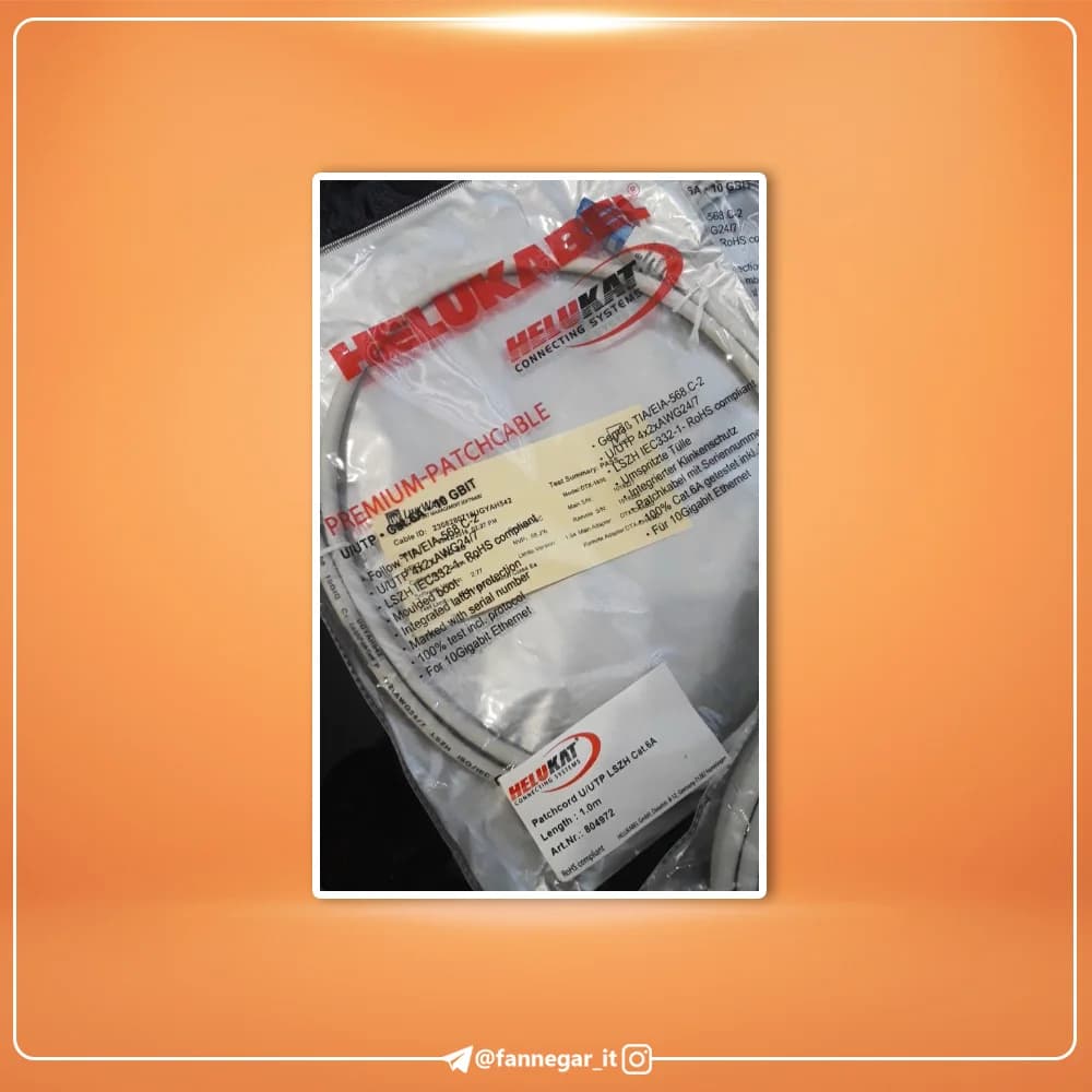 پچ کورد 10G هلوکیبل Cat6A-UTP پنج متری — تصویر ۴