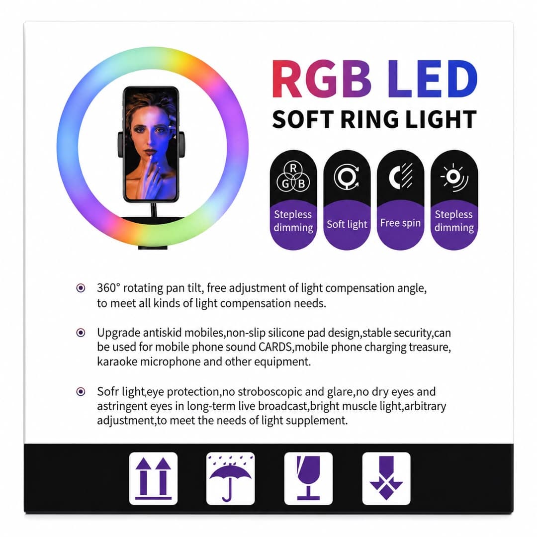 رینگ لایت RGB مدل sp-10 — تصویر ۷