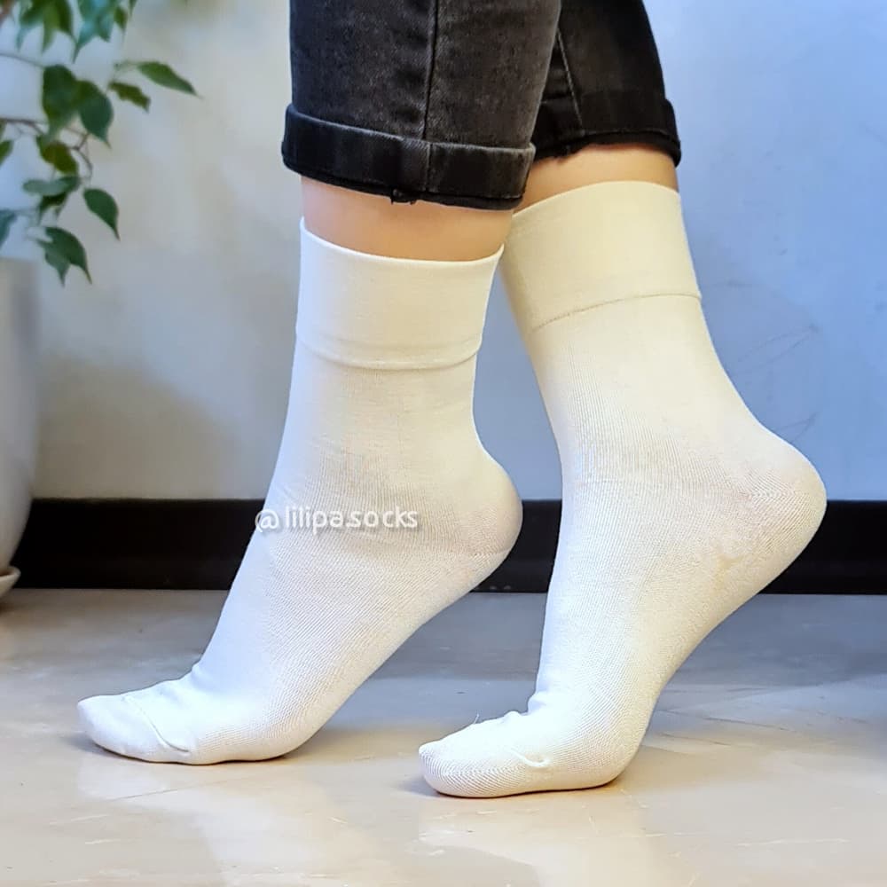 جوراب ساقدار بیسیک رنگ نود زنانه – تکی و پک ۵تایی — تصویر ۸