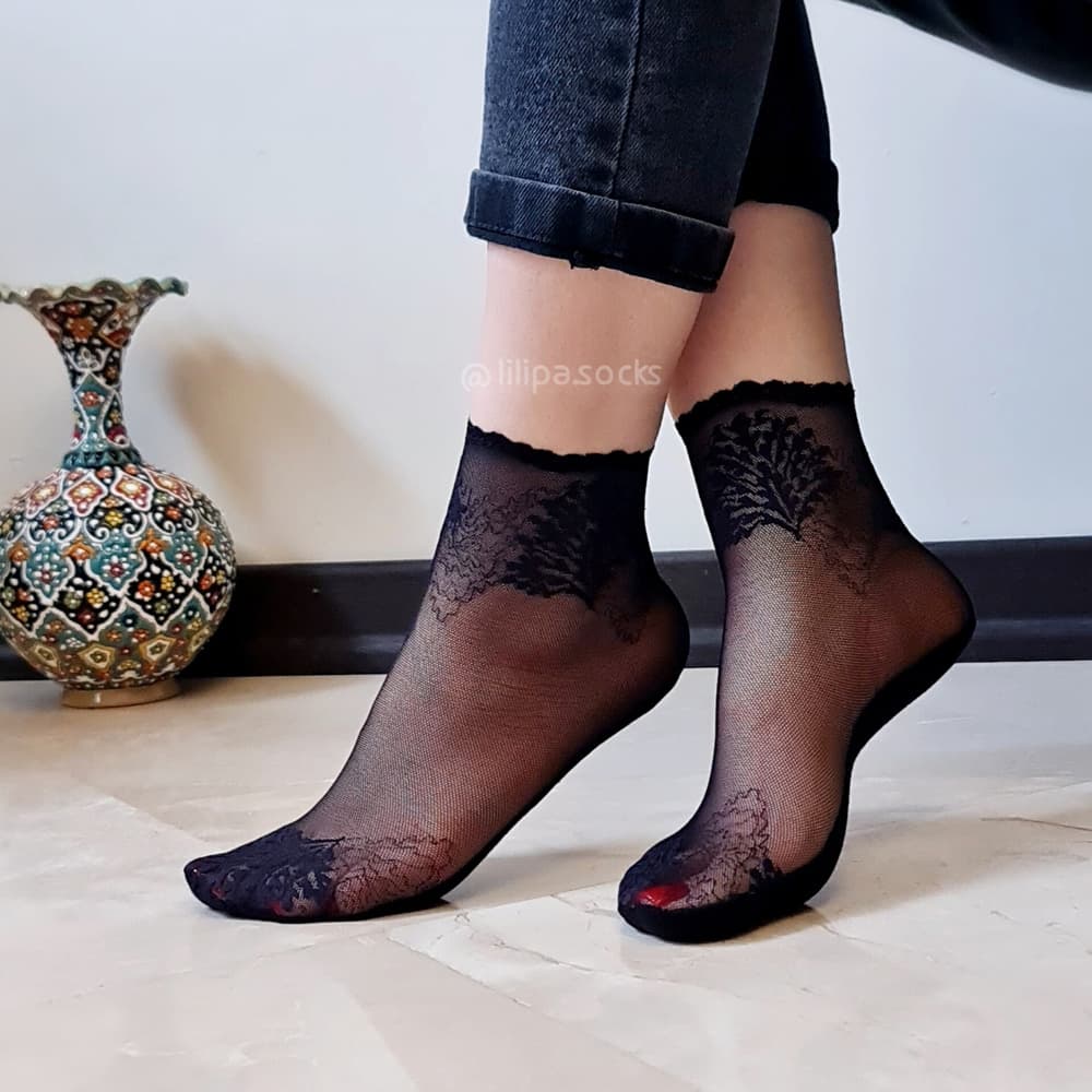 جوراب مجلسی مچی سنبل زنانه