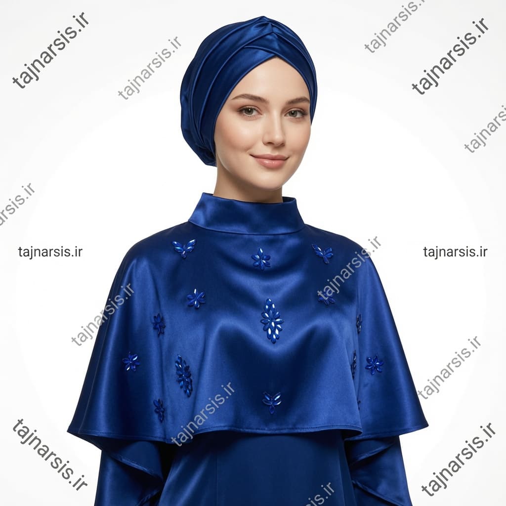 شنل عروس یقه حجاب بلند ۲۴ — تصویر ۸