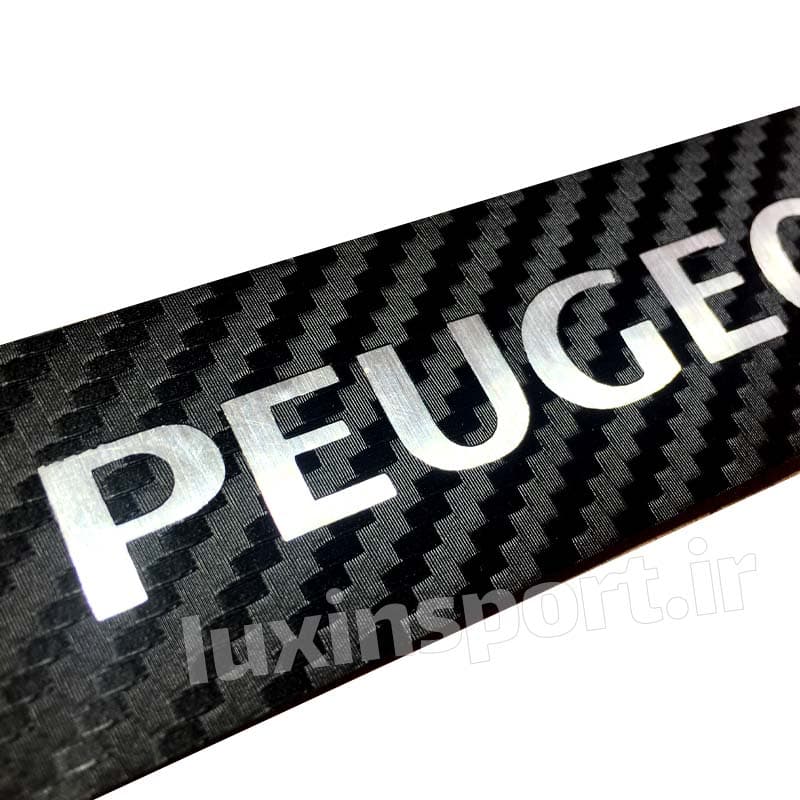 برچسب محافظ زیر دستگیره پژو پارس و 405 نوشته PEUGEOT – کربن کروم – بسته 4 عددی — تصویر ۳