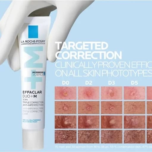 ژل کرم ضد لک و آبرسان لاروش پوزای مدل EFFACLAR DUO+M — تصویر ۶