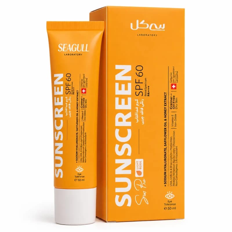 کرم ضد آفتاب سی گل SPF60 بژ روشن فاقد چربی ۵۰‌‎میل — تصویر ۲