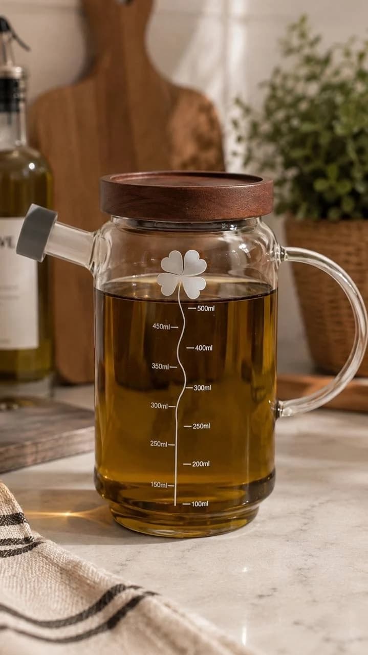 روغن ریز پیرکس درب تیره با چوب آکاسیا — تصویر ۳