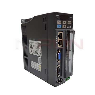 سروو موتور ترمزدار دلتا 0.75 کیلووات سری A2 سرعت 3000RPM مدل ECMA‑C20807SS + درایو ASD‑A2‑0721‑M — تصویر ۶