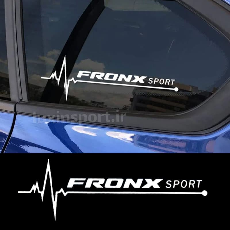 برچسب شیشه خودرو طرح FRONX SPORT – سفید – 19*6 سانت