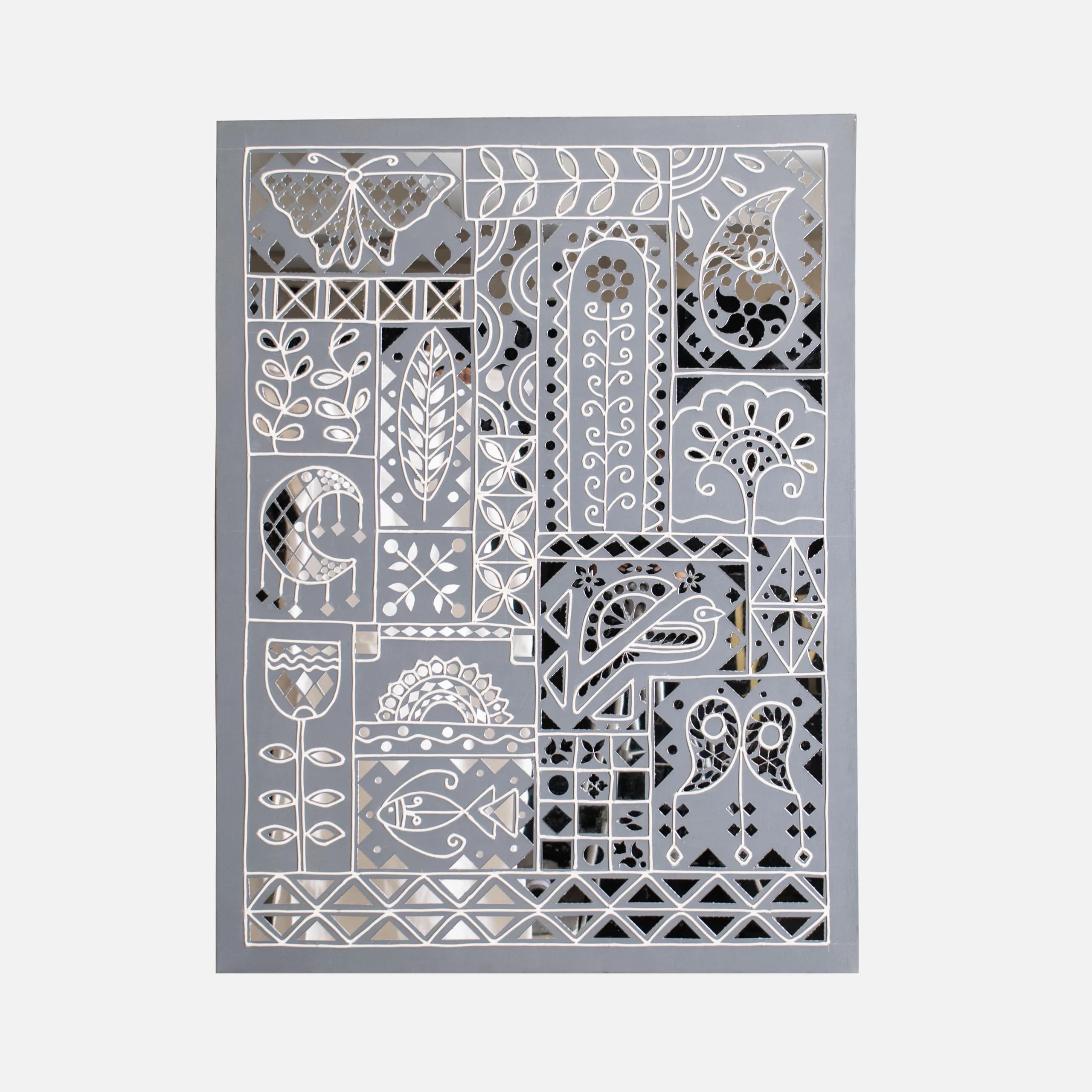 تابلو آینه کاری لیپان آرت 90×120 عمودی
