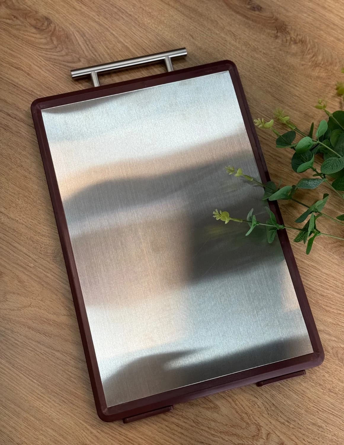 تخته گوشت دو طرفه استیل چوب — تصویر ۸