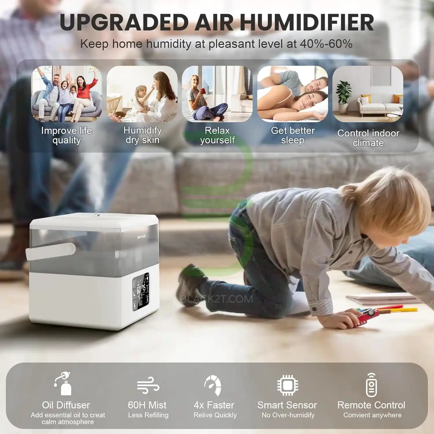 بخور سرد و گرم 6 لیتری مدل HU2201W(کیفیت بالا) — تصویر ۵