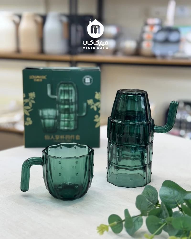 لیوان طرح کاکتوس ست چهار عددی — تصویر ۱۰