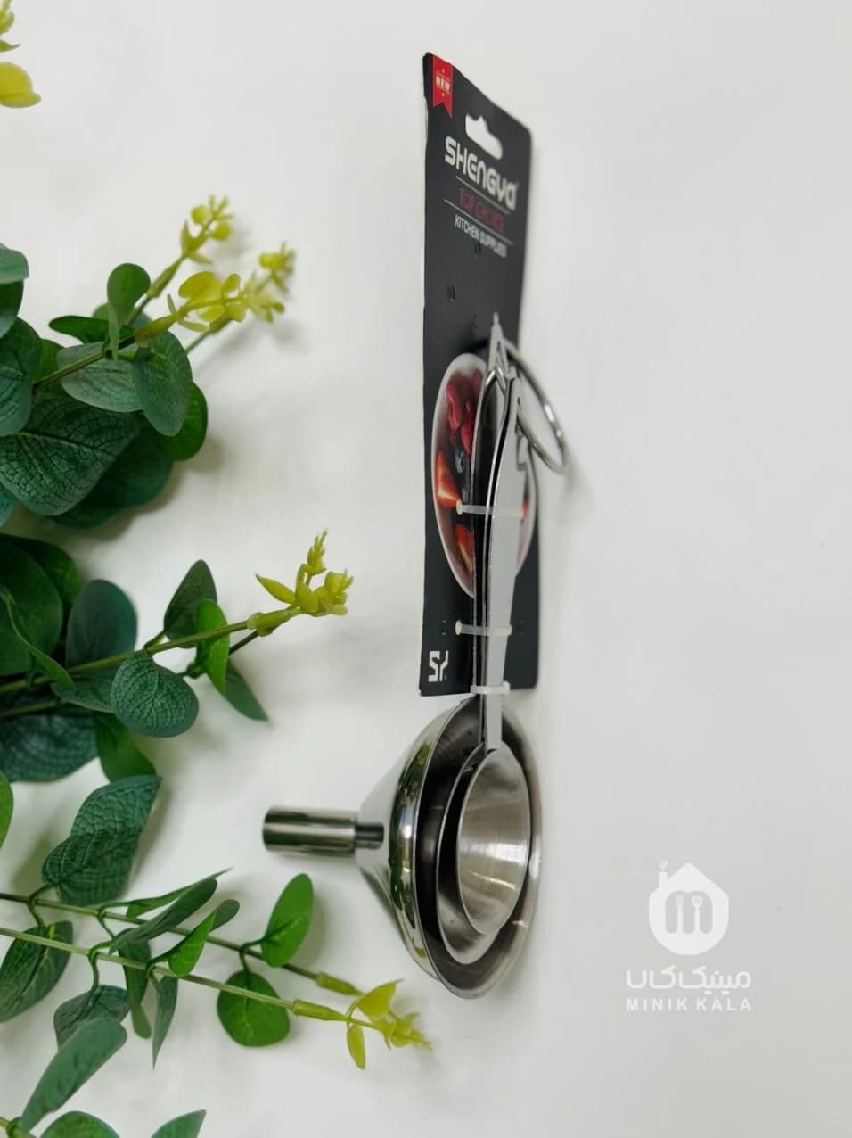 قیف سهعددی استیل شنگیا | ضدزنگ، کاربردی برای انواع بطری و ظروف — تصویر ۴