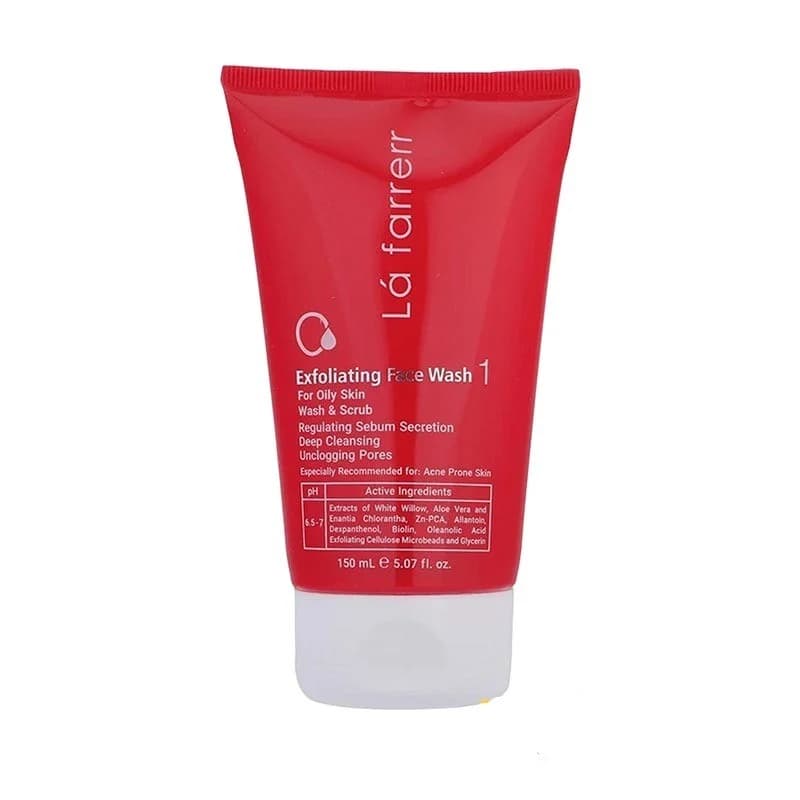 ژل شستشو صورت لایه بردار لافارر مناسب پوست چرب مدل 01 حجم 150ml — تصویر ۲