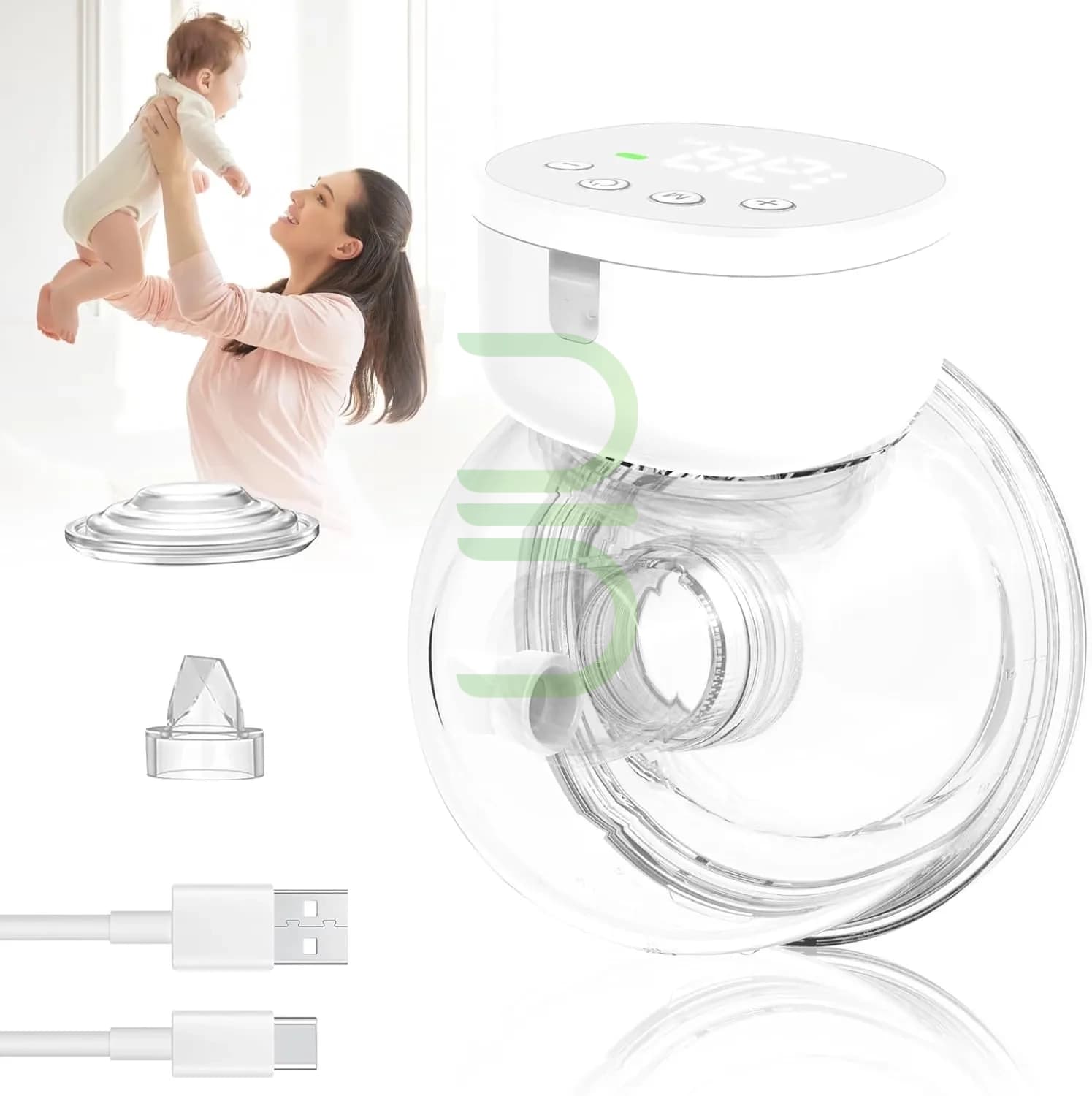 شیردوش برقی مدل MY-376 | سبک، قابل حمل، بدون BPA با ۳ حالت مکش حرفه‌ای — تصویر ۹