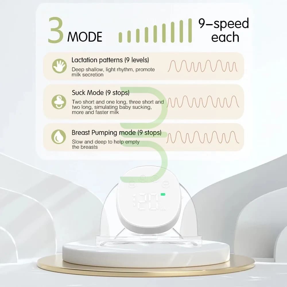شیردوش برقی مدل MY-376 | سبک، قابل حمل، بدون BPA با ۳ حالت مکش حرفه‌ای — تصویر ۵