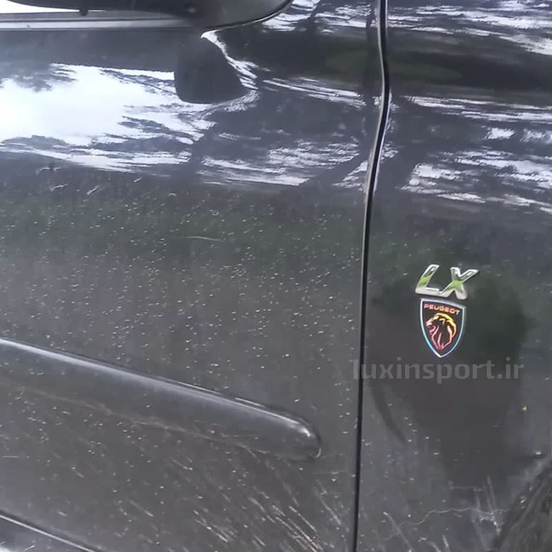 آرم بدنه خودرو طرح شیر نوشته peugeot – مشکی – هفت رنگ – 8*7 سانت – بسته 2 عددی — تصویر ۷