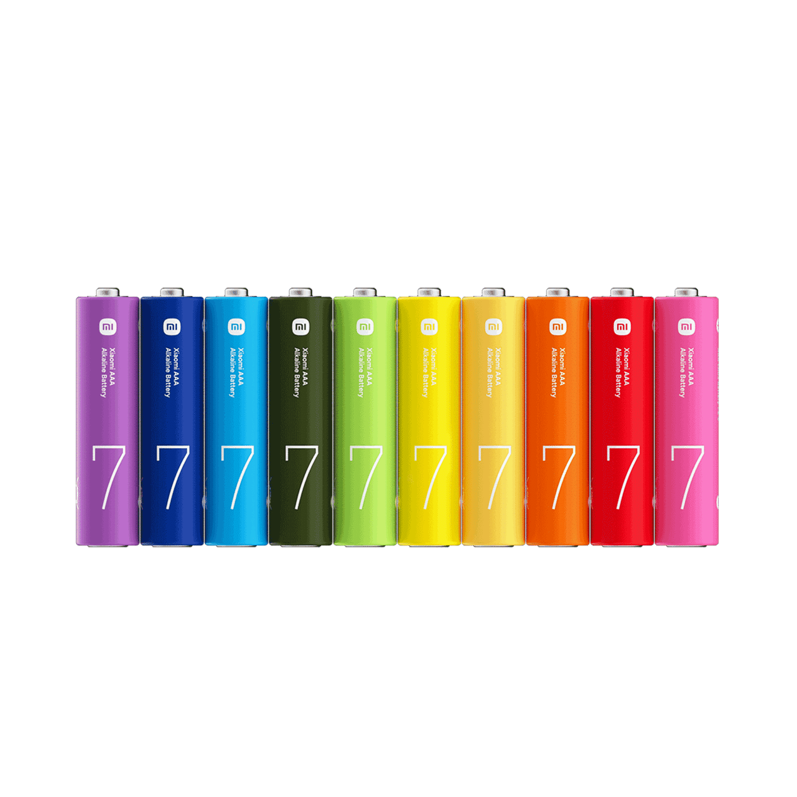 باتری نیم‌قلمی شیائومی مدل Xiaomi Mi AAA Rainbow Batteries گلوبال بسته ۱۰ عددی — تصویر ۳