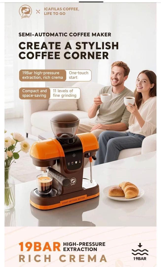 اسپرسوساز نیمه‌اتوماتیک آی‌کافیلاس مدل iCafilas ME2603 Semi-Automatic Espresso — تصویر ۷