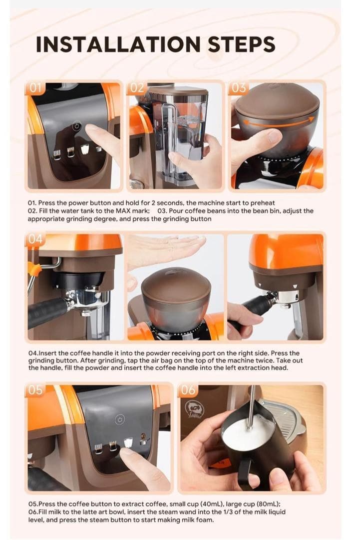 اسپرسوساز نیمه‌اتوماتیک آی‌کافیلاس مدل iCafilas ME2603 Semi-Automatic Espresso — تصویر ۵