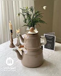 کتری و قوری لعابی مادام کوکو | ست ۳ پارچه ترک با طراحی خاص و کیفیت بی‌نظیر — تصویر ۲