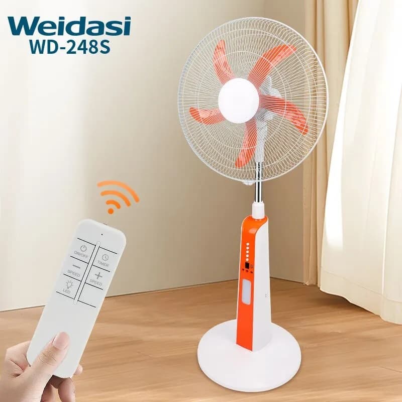 پنکه ایستاده شارژی 18 اینچ ویداسی مدل weidasi WD-248 با چراغ LED — تصویر ۳