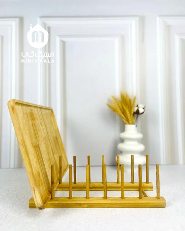 باکس نظم‌دهنده بامبو ۸خانه | مرتب‌کننده بشقاب و درب قابلمه — تصویر ۳
