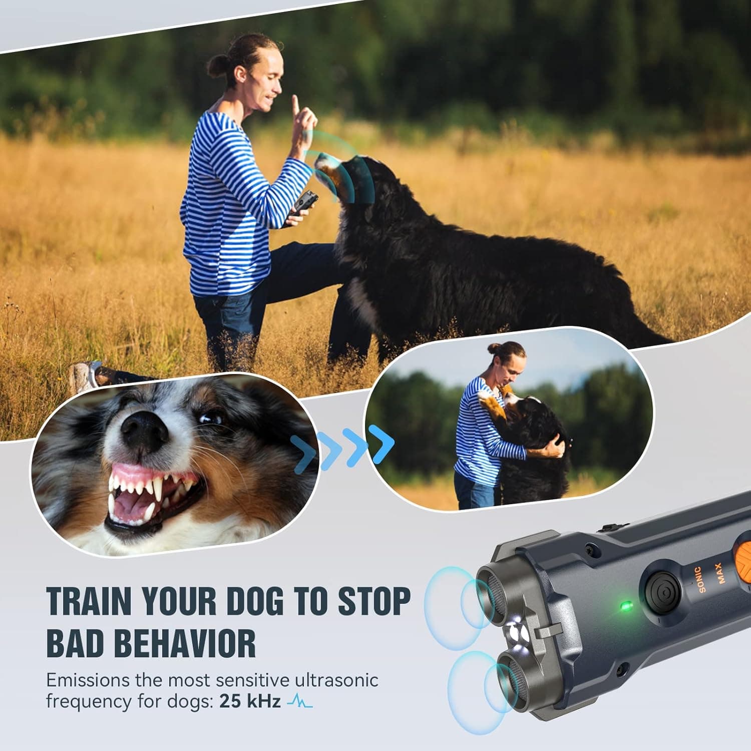 دورکننده حیوانات و ضد پاس سگ Ultrasonic Dog Trainer u20 — تصویر ۷