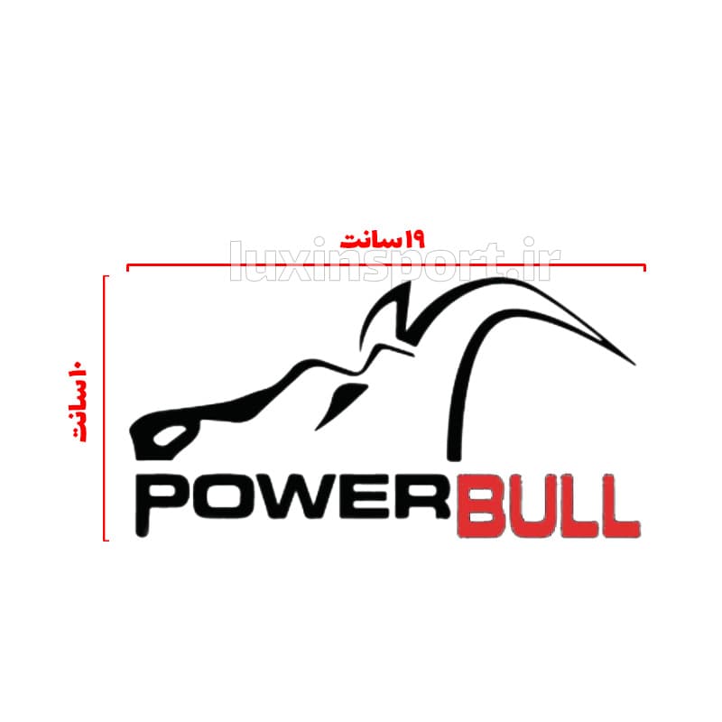 برچسب بدنه خودرو طرح power bull – مشکی قرمز – 19*10 سانت — تصویر ۵