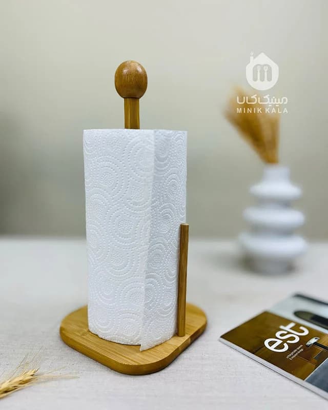جادستمال بامبو وارداتی | طراحی طبیعی و مینیمال برای نظم و زیبایی آشپزخانه — تصویر ۳