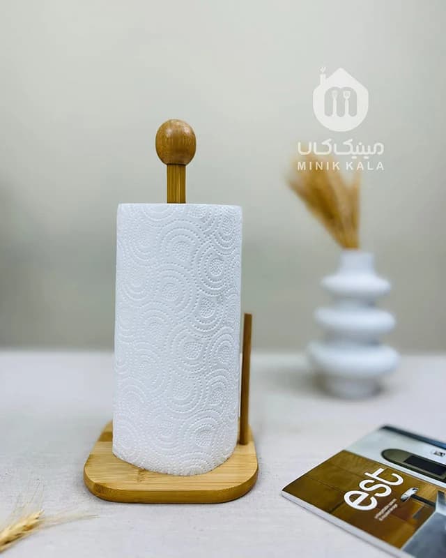 جادستمال بامبو وارداتی | طراحی طبیعی و مینیمال برای نظم و زیبایی آشپزخانه — تصویر ۲