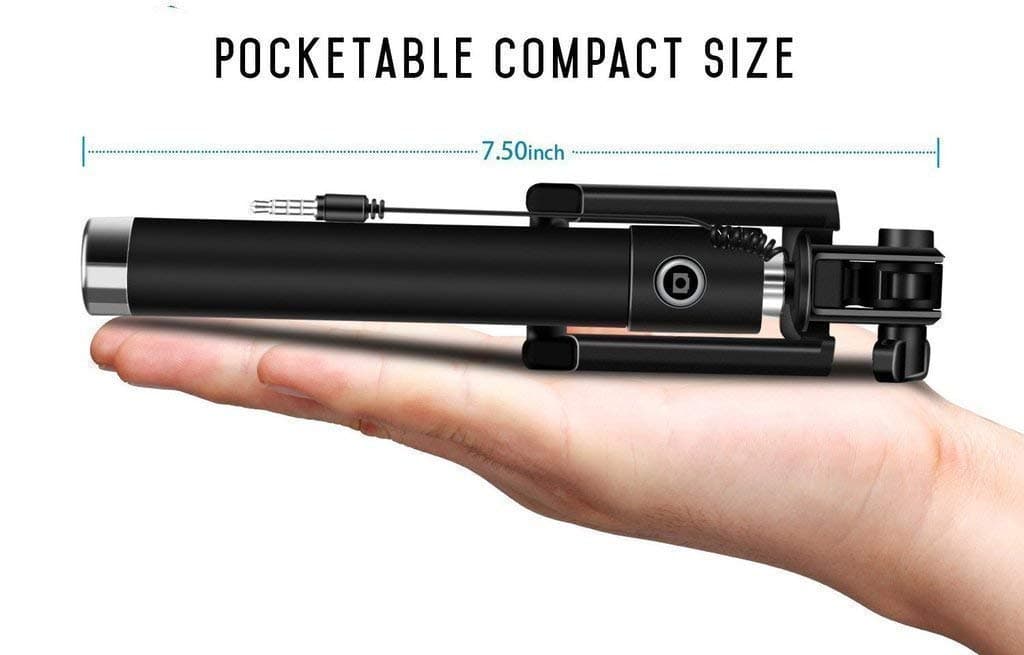 مونوپاد کابلی SELFIE STICK با ارتفاع 78cm — تصویر ۲
