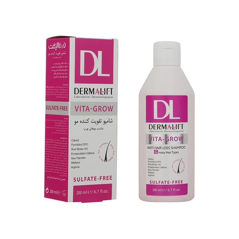 شامپو تقویت کننده ویتاگرو درمالیفت مناسب موهای چرب حجم 200ml