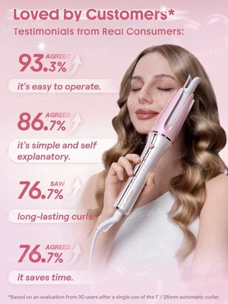 دستگاه فرکننده کرلی مو شیگلم (SHEGLAM Cupid’s Charm One‑Touch Instant Curler) نسخه اورجینال — تصویر ۱۲