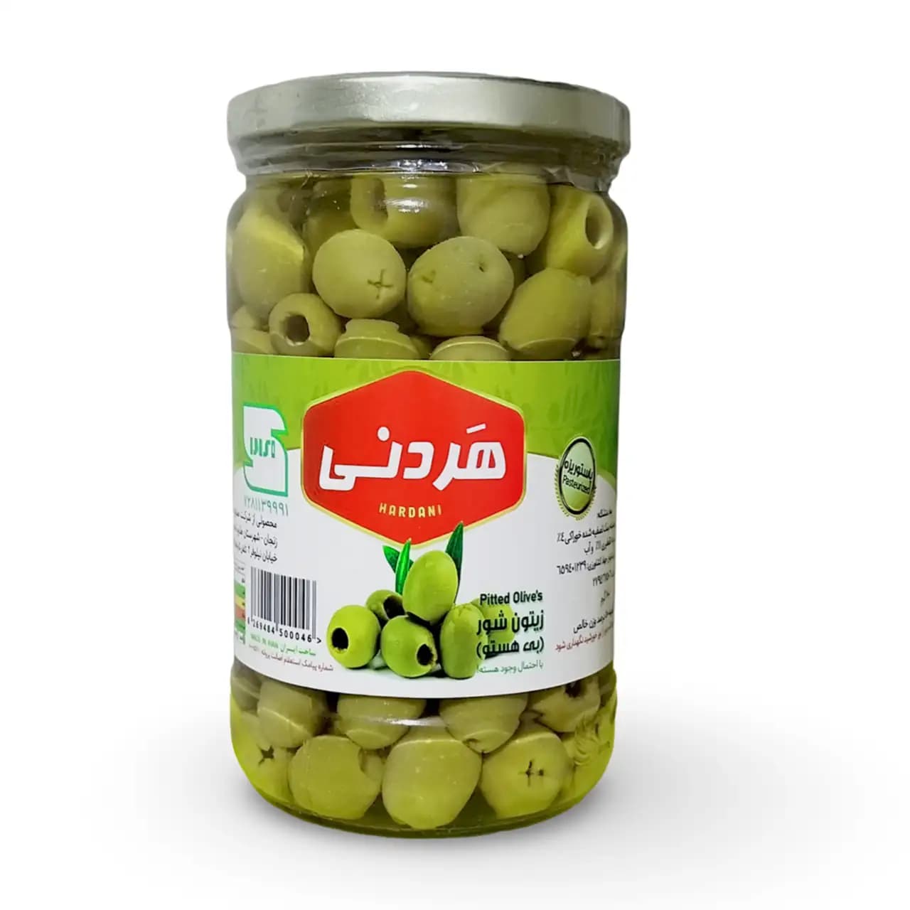 زیتون بی‌هسته ممتاز (معمولی) هردنی شیشه 700 گرمی