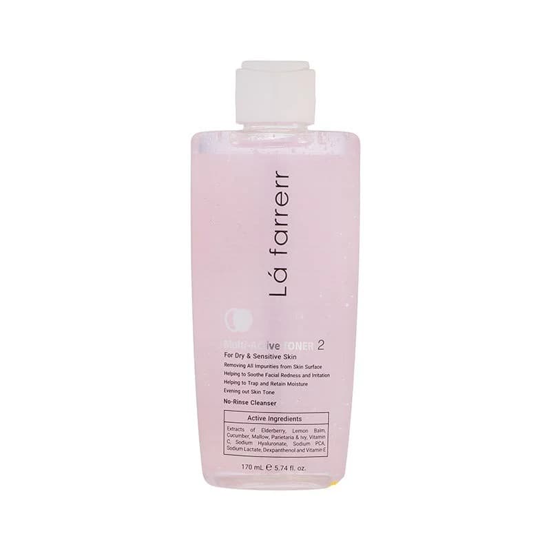 تونر مولتی اکتیو 2 لافارر مناسب پوست خشک و حساس حجم 170ml