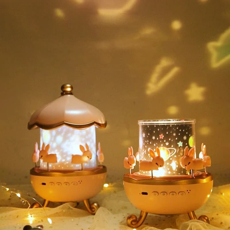 چراغ خواب پروژکتور خرگوشی Bunny Carousel Projector Night Light WH-E11 — تصویر ۱۰