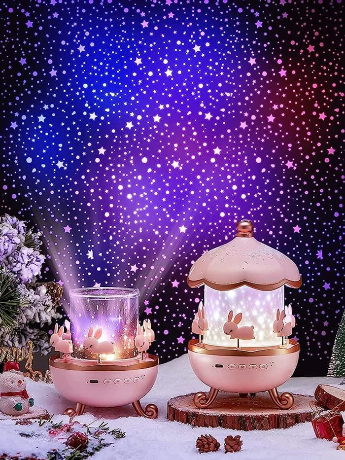 چراغ خواب پروژکتور خرگوشی Bunny Carousel Projector Night Light WH-E11 — تصویر ۱۱