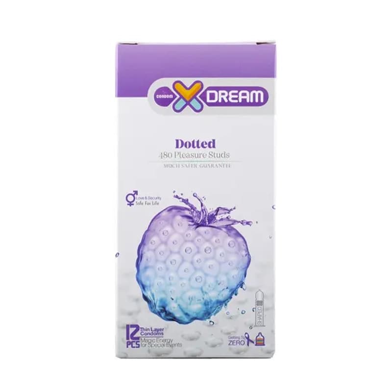 کاندوم خاردار ایکس دریم مدل Dotted بسته 12 عددی
