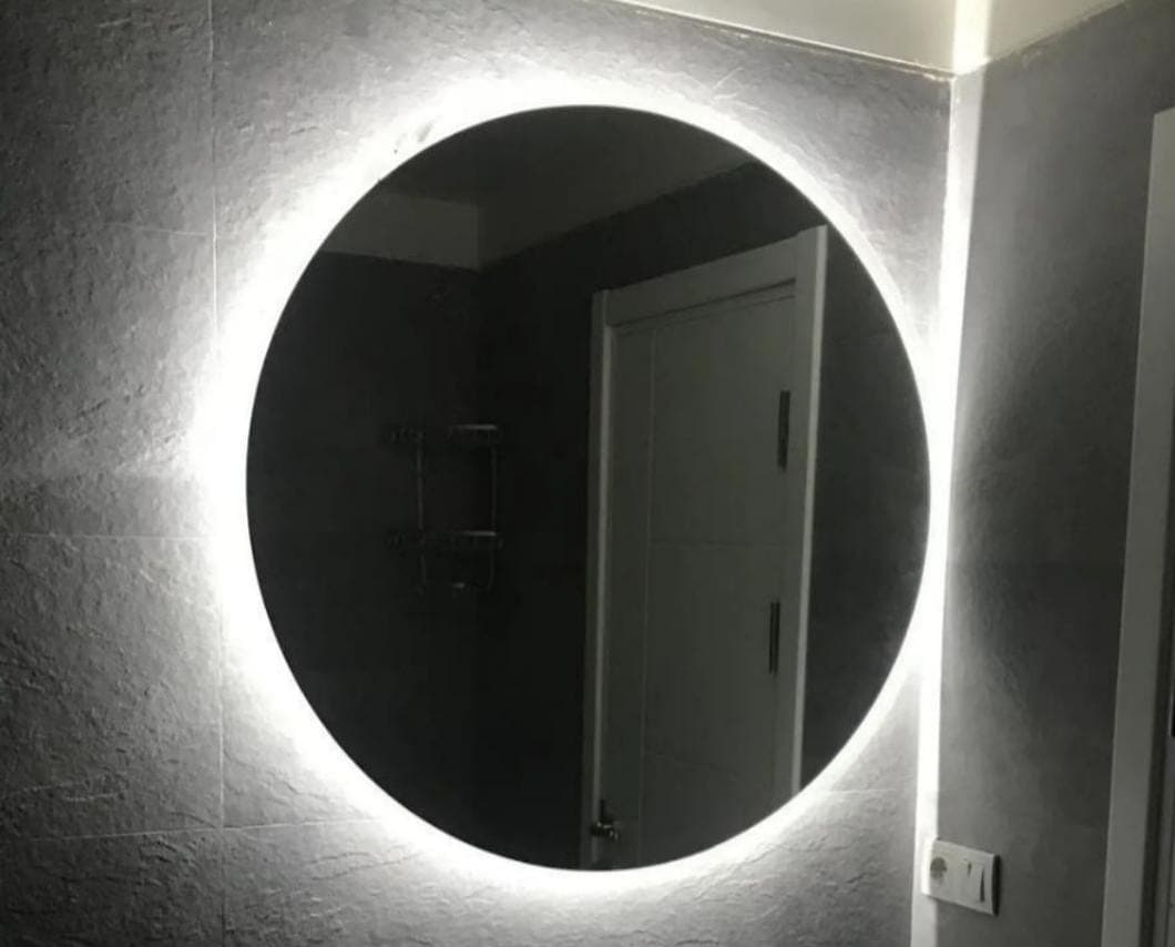 آینه چراغ دار گرد مدل ماه