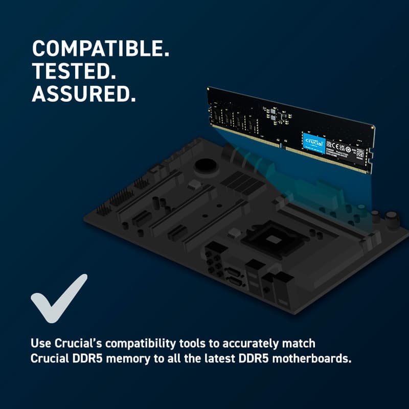 حافظه رم دسکتاپ کروشیال مدل Crucial 32GB DDR5 5200Mhz — تصویر ۳